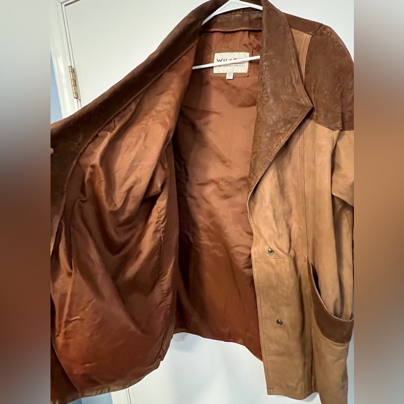 Wilson’s leather vintage women’s heavy coat Large with removable thinsulate vest - Picture 7 of 16